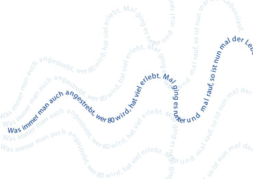 Einladung zum 80. Geburtstag: Lebenslauf