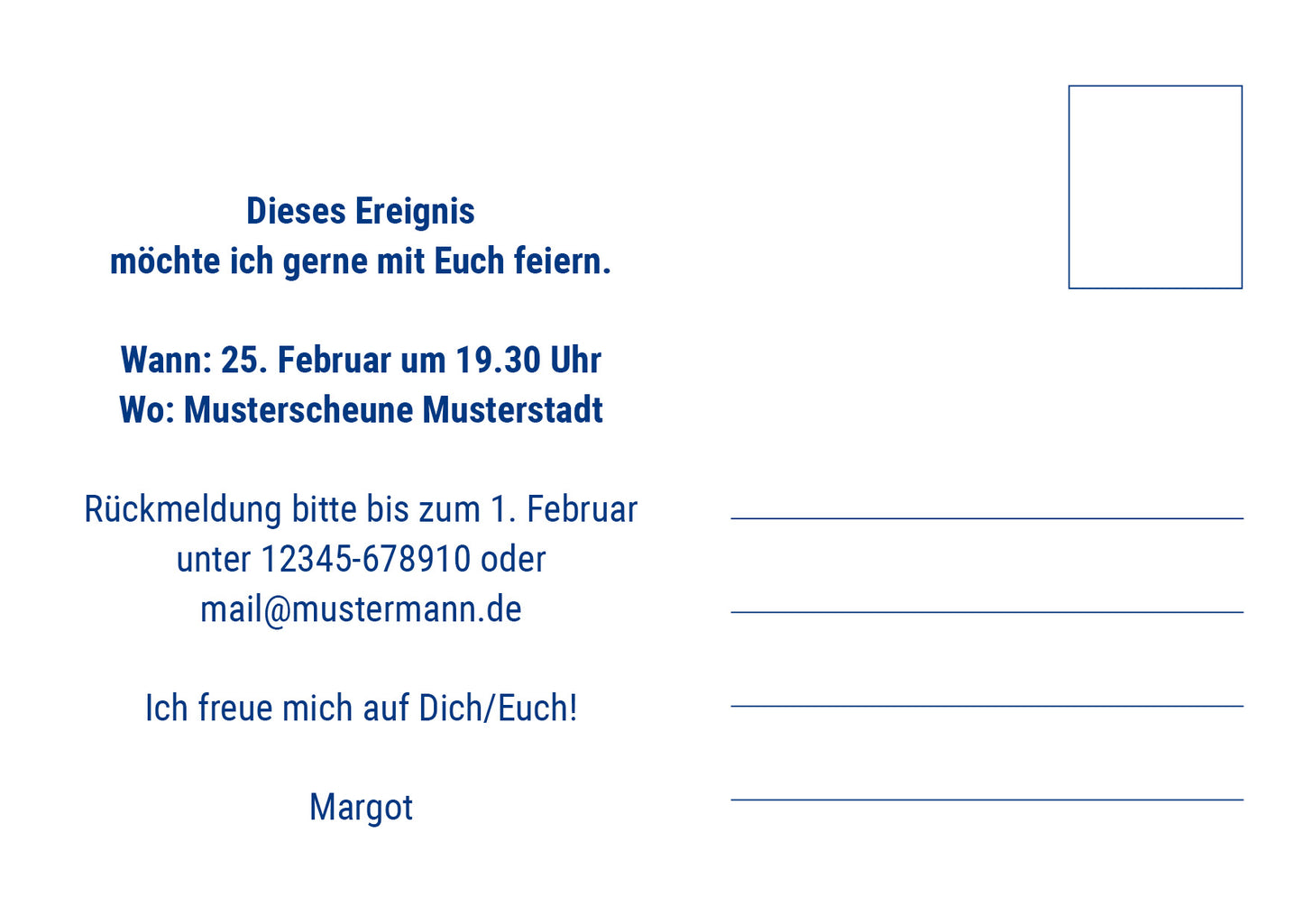 Einladung zum 80. Geburtstag: Lebenslauf