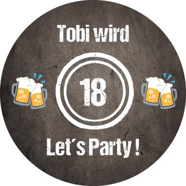 Bierdeckel Einladung zum 18. Geburtstag – LET’S PARTY! 🎉🥳