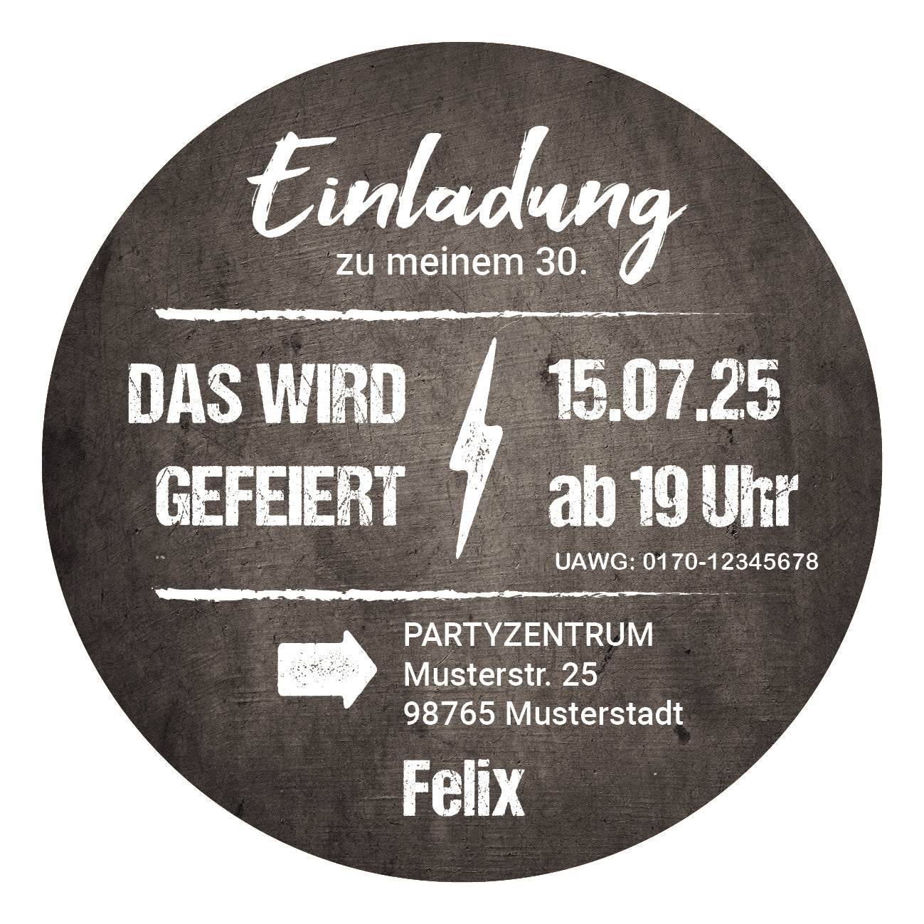 Bierdeckel Einladung: Let´s Party! Individuelle Einladung