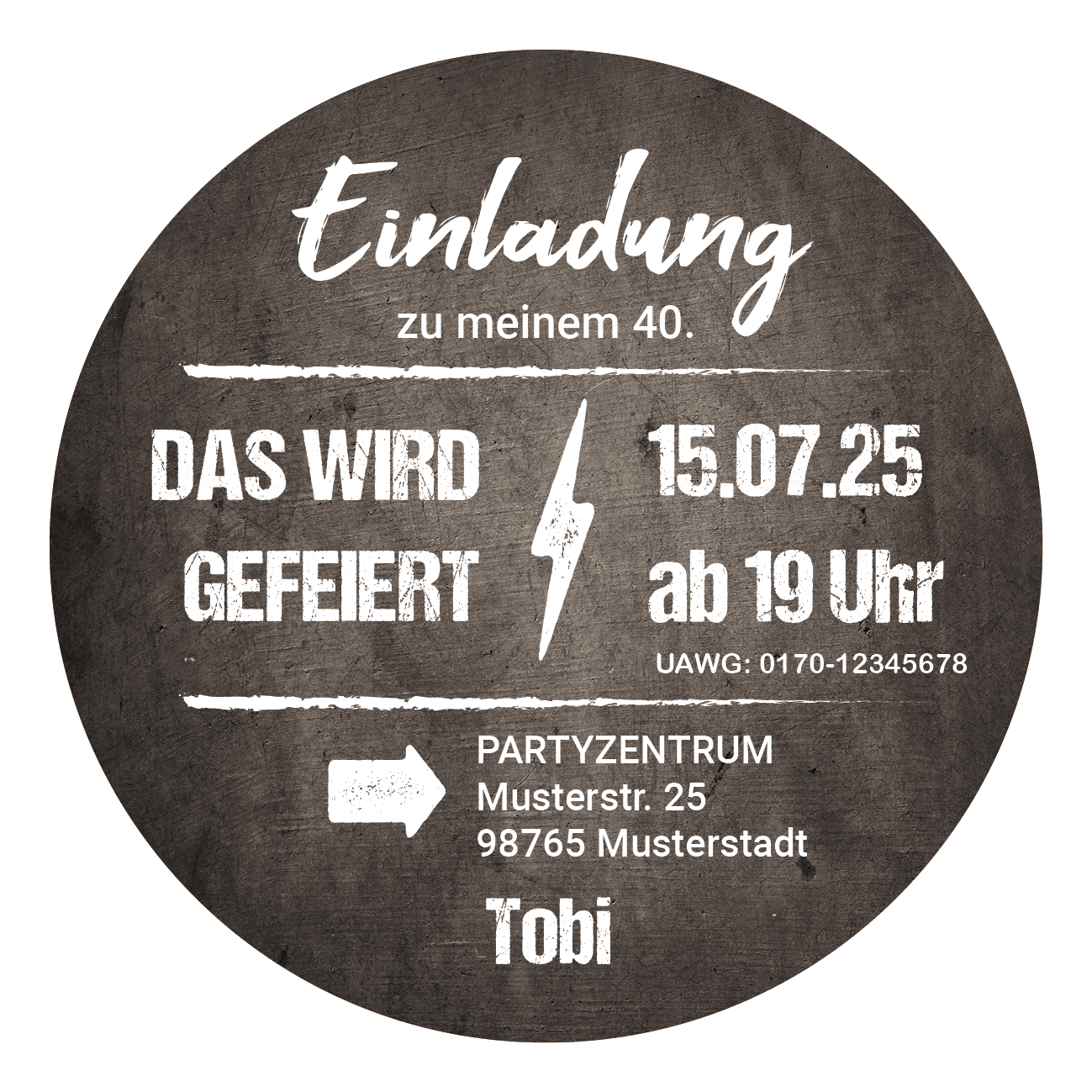 Bierdeckel Einladung: Let´s Party! Individuelle Einladung