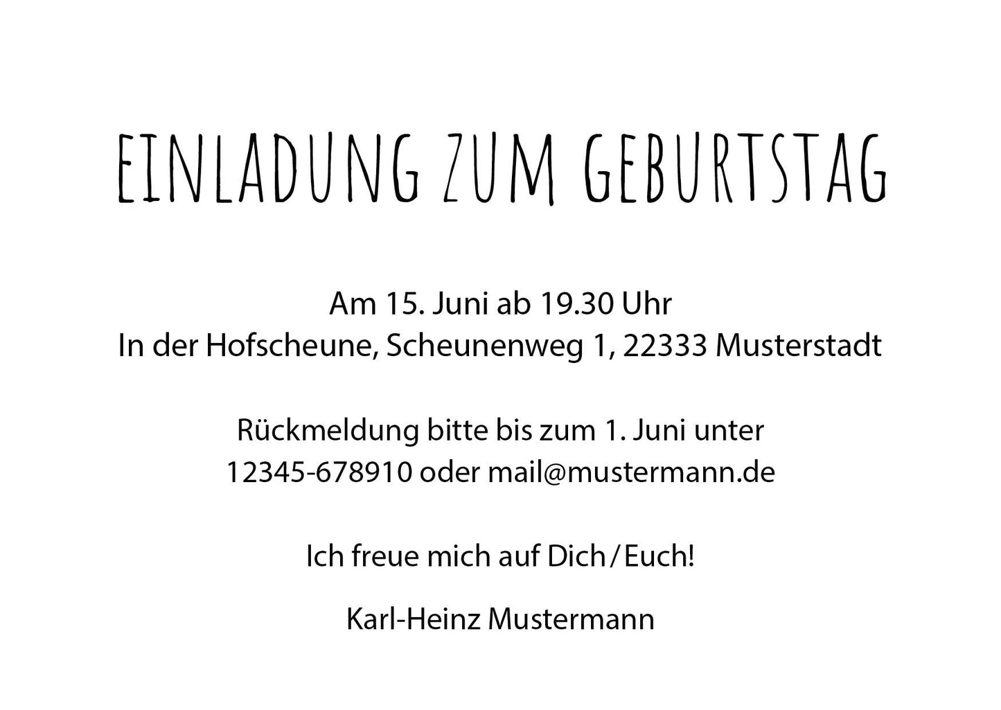 Einladung zum 50. Geburtstag: 49+ Mittelfinger – 50? Nicht mit mir!