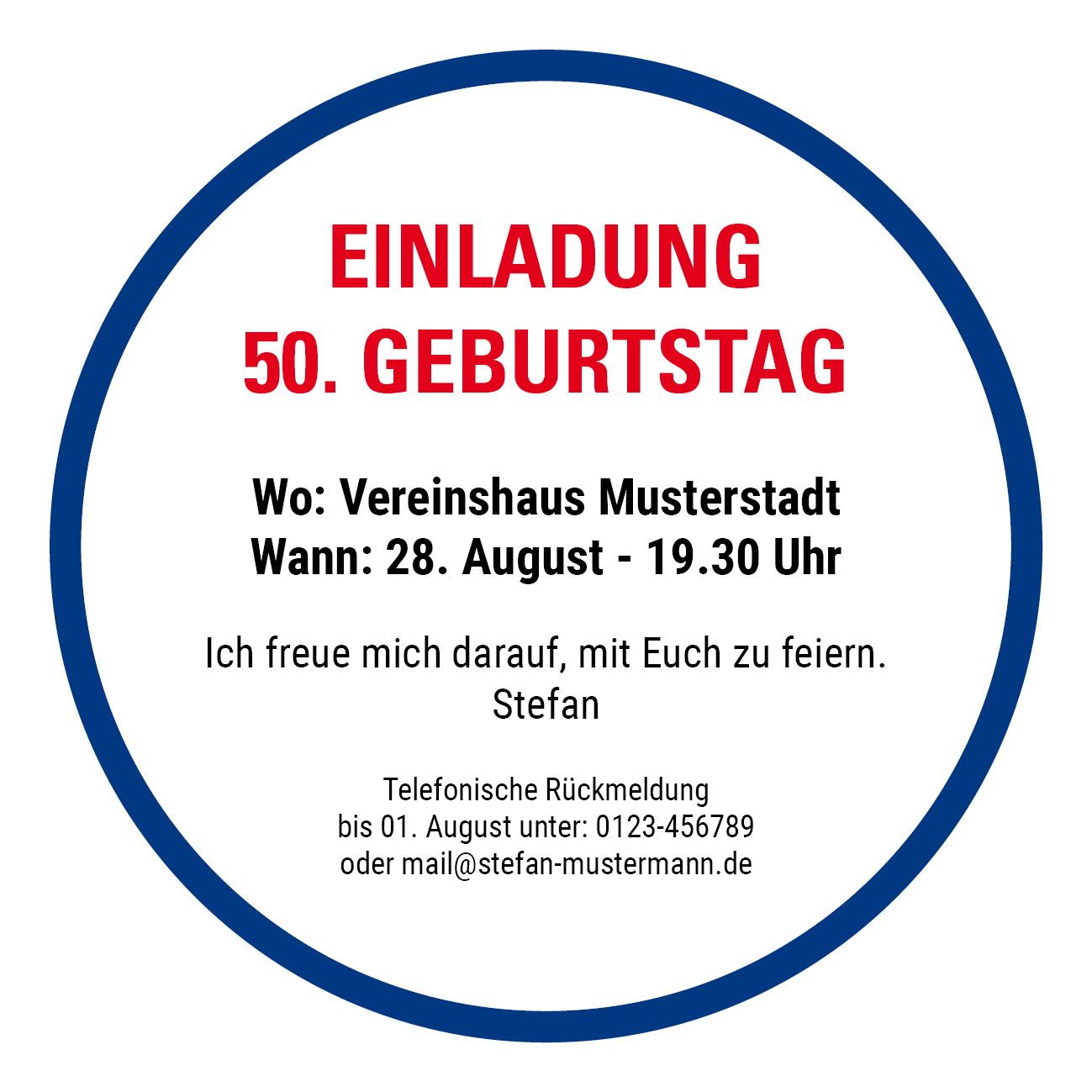 Bierdeckel Einladung zum Geburtstag: Target