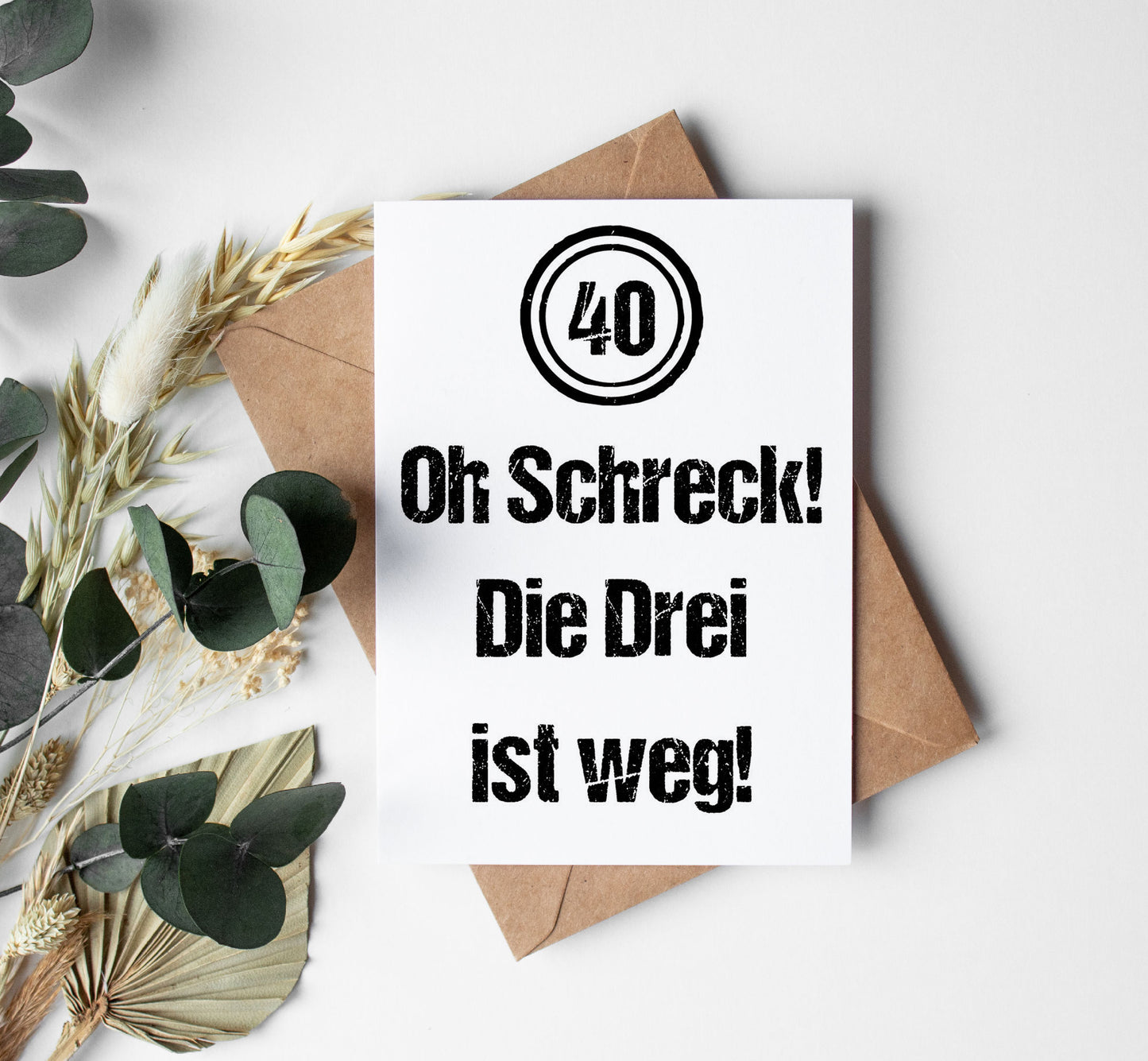 Geburtstagskarte: 40 - Oh Schreck!