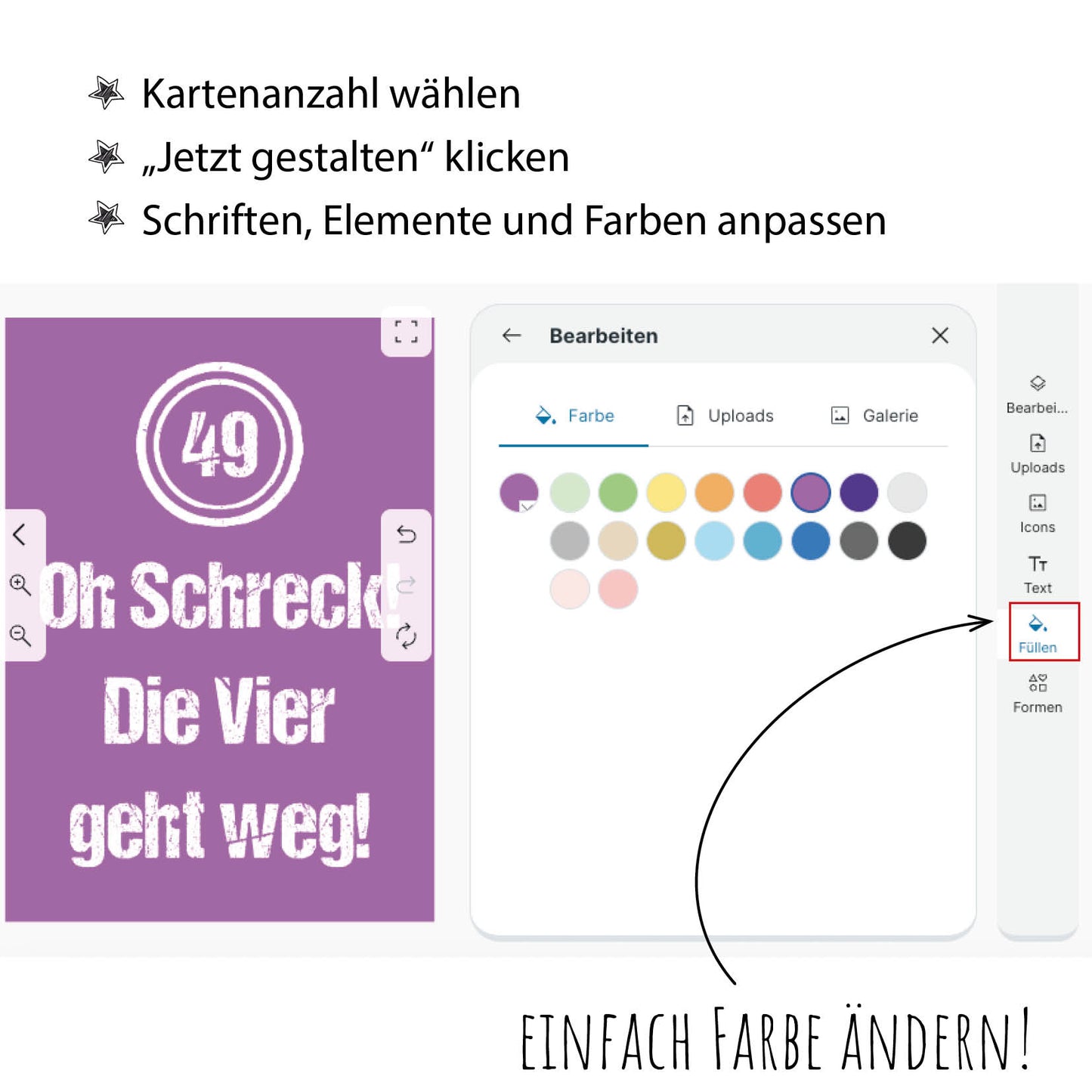 Einladung zum 50. Geburtstag: Oh Schreck! Die Vier geht weg!