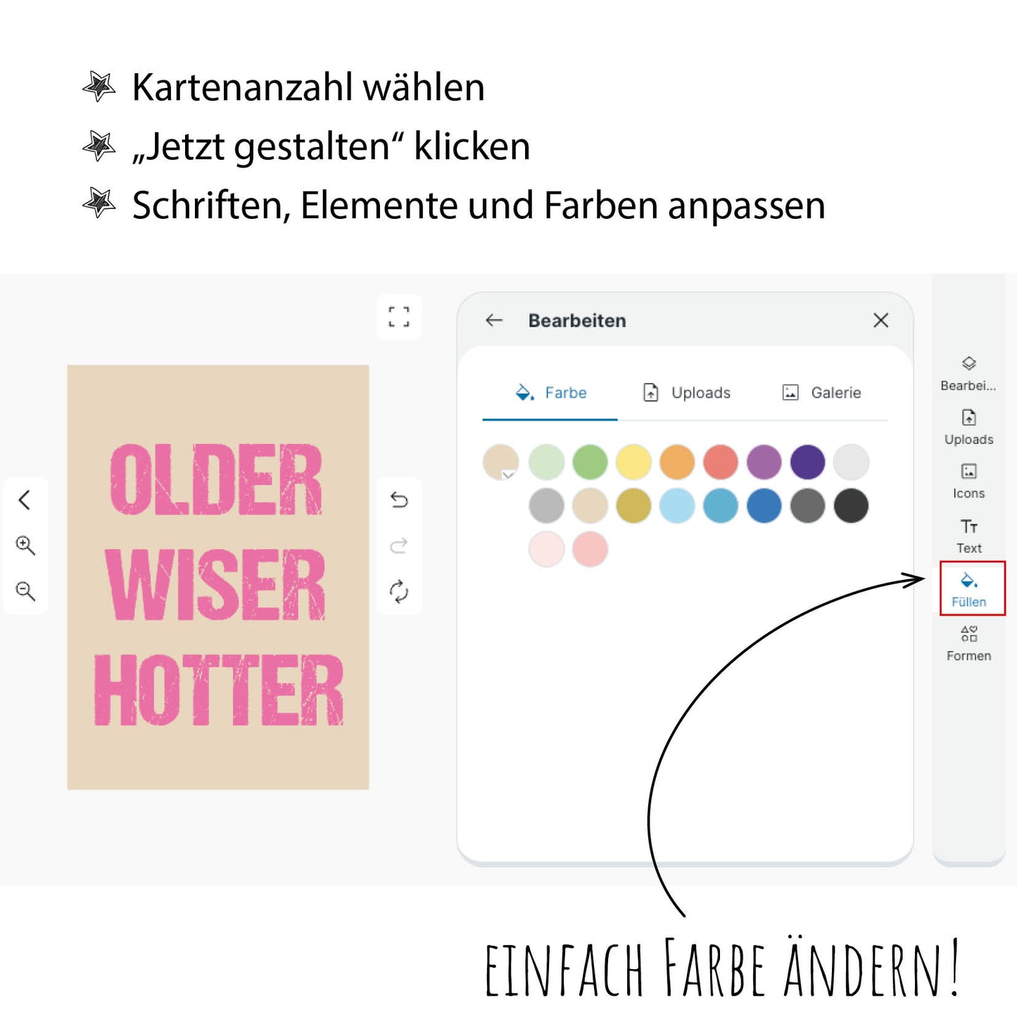Einladung zum Geburtstag: OLDER WISER HOTTER