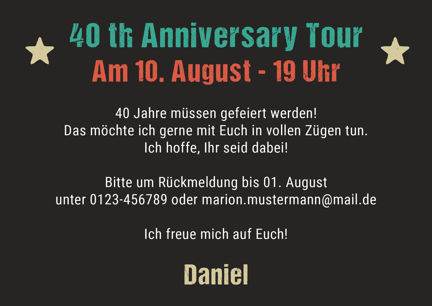 Einladung zum 40. Geburtstag: Vintage 1986