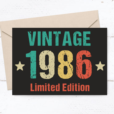 Einladung zum 40. Geburtstag: Vintage 1986