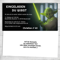 Einladung zum 40. Geburtstag: Yoda