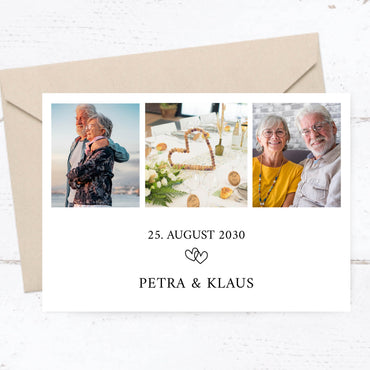 Danksagungskarte zur Goldenen Hochzeit: Wahre Liebe