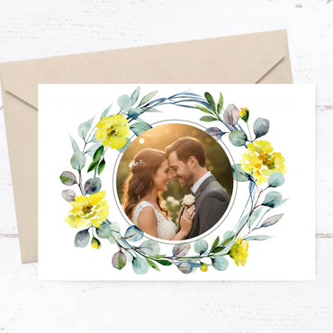 Danksagungskarten zur Hochzeit: Frühlingszauber mit Foto