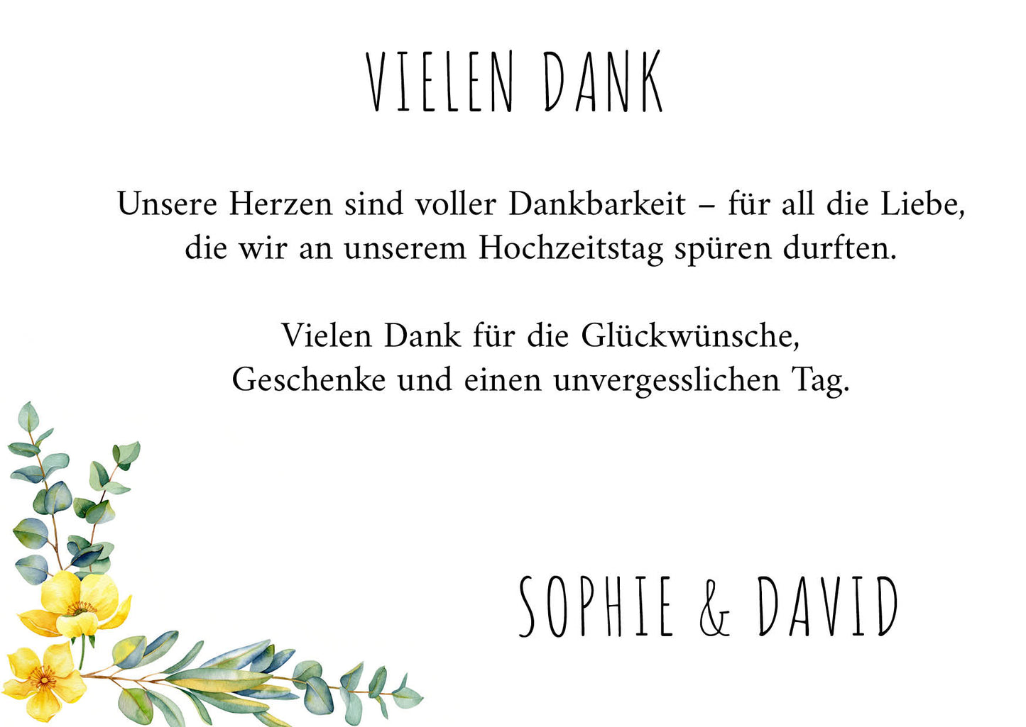 Danksagungskarten zur Hochzeit: Frühlingszauber mit Foto