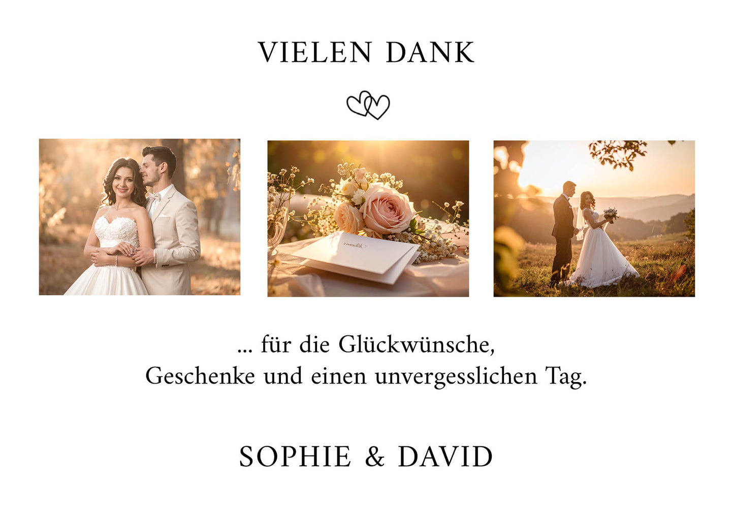 Danksagungskarten zur Hochzeit: Aquarell flower