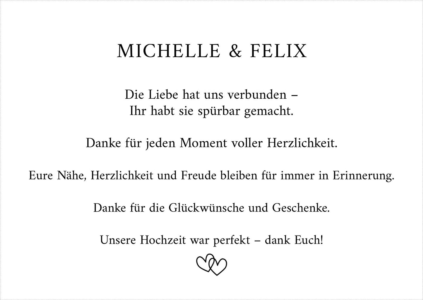 Danksagungskarte zur Hochzeit: True Love