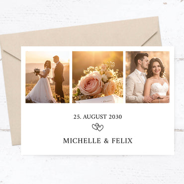 Danksagungskarte zur Hochzeit: True Love