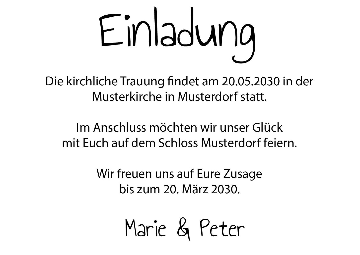 Einladung zur Hochzeit: Für immer wir - mit Foto - Individuelle Einladung