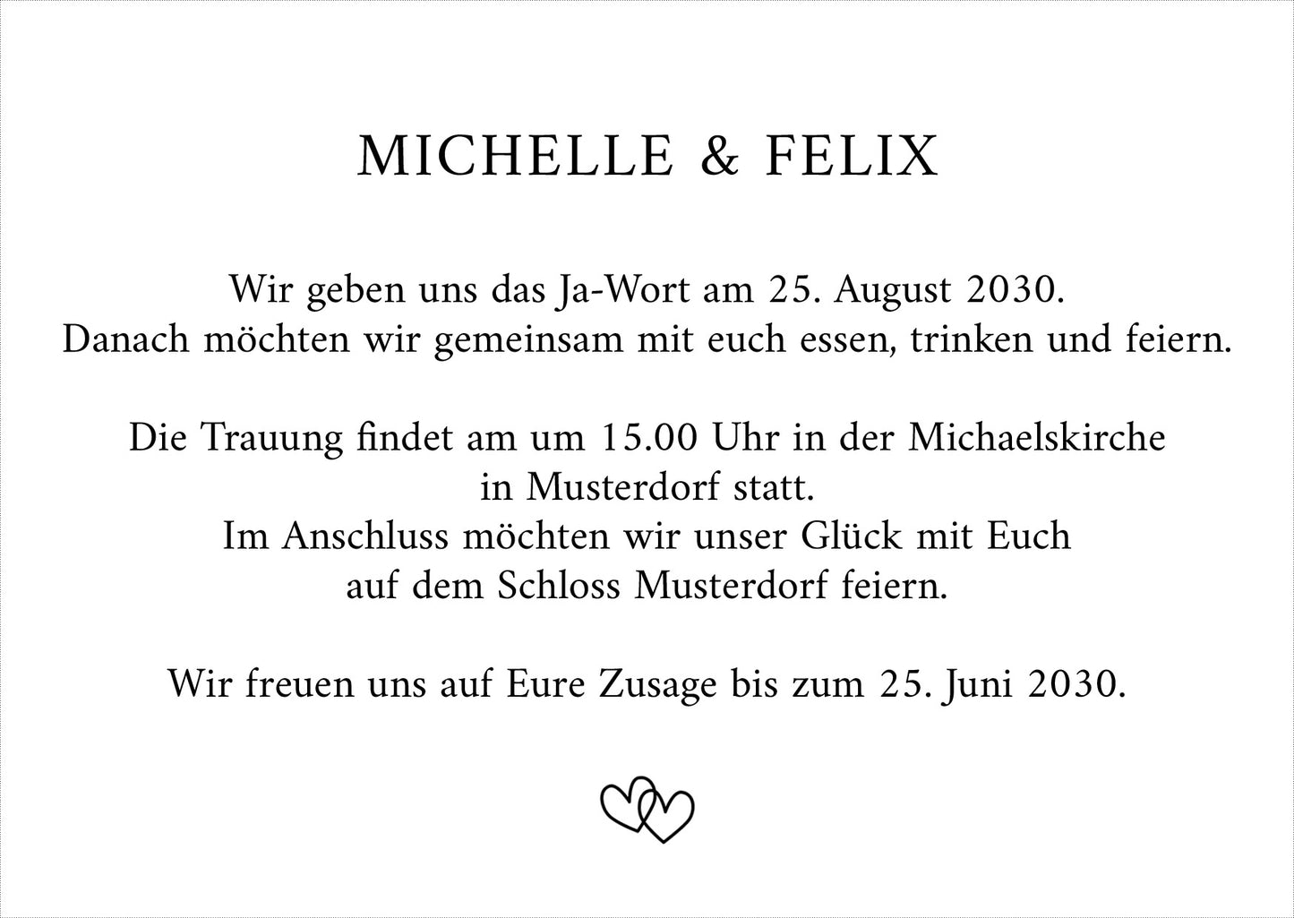 Einladung zur Hochzeit: True Love - Individuelle Einladung