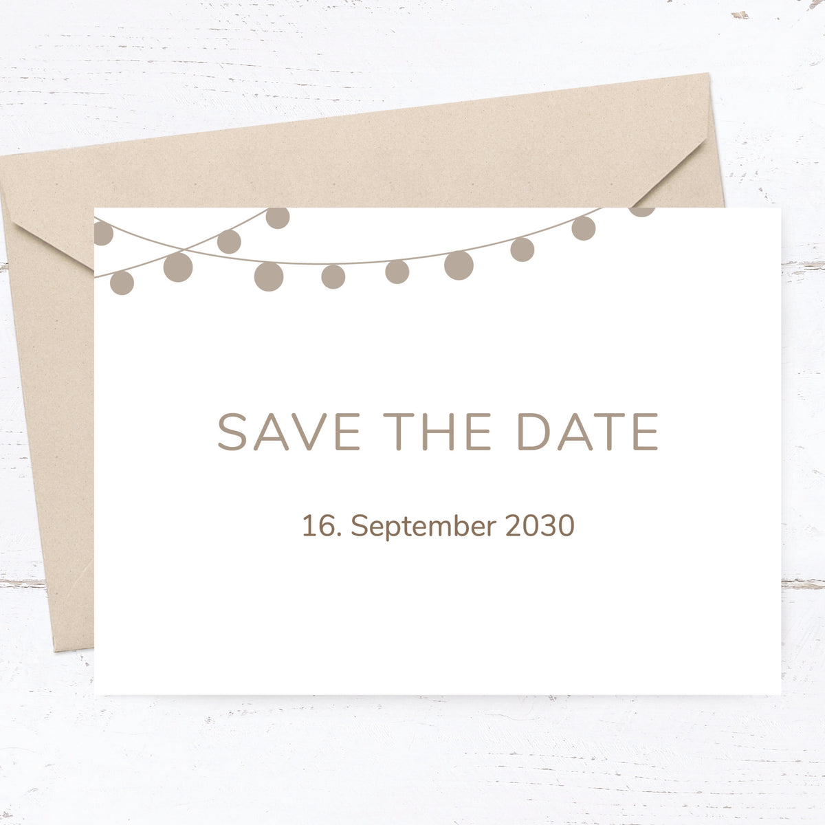 Save the Date Karten: Lampions - Individuelle Einladung