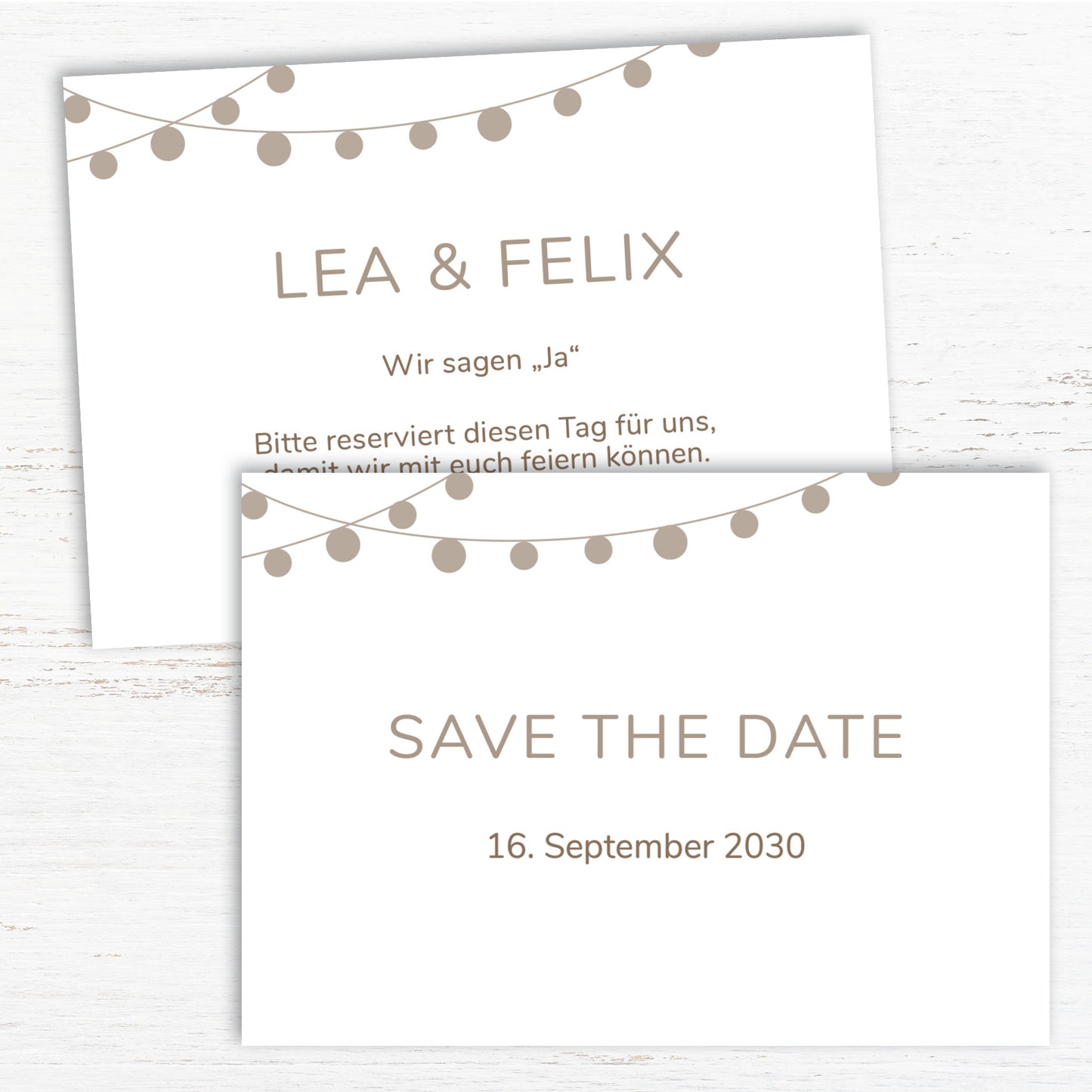 Save the Date Karten: Lampions