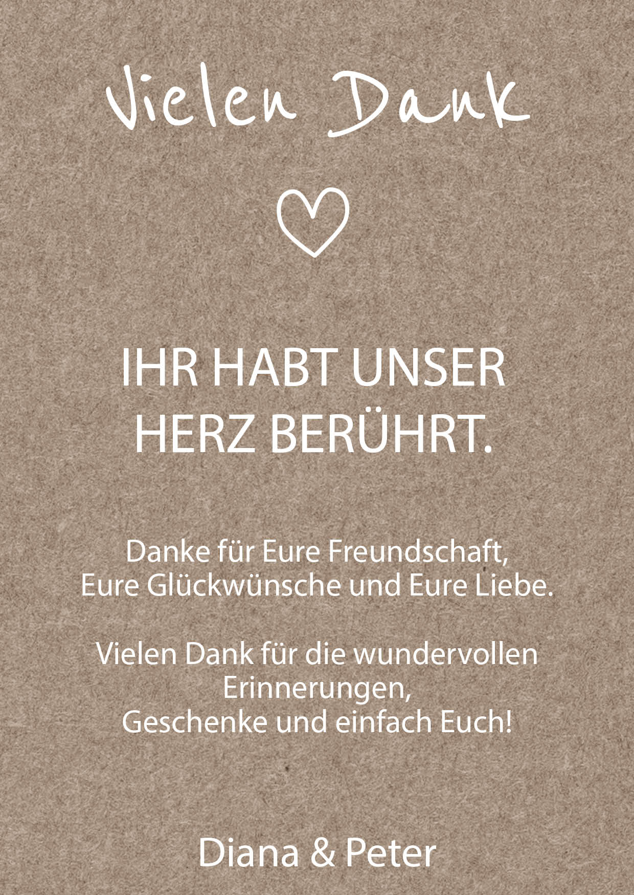 Danksagungskarte zur Silbernen Hochzeit: Rustikal mit Foto