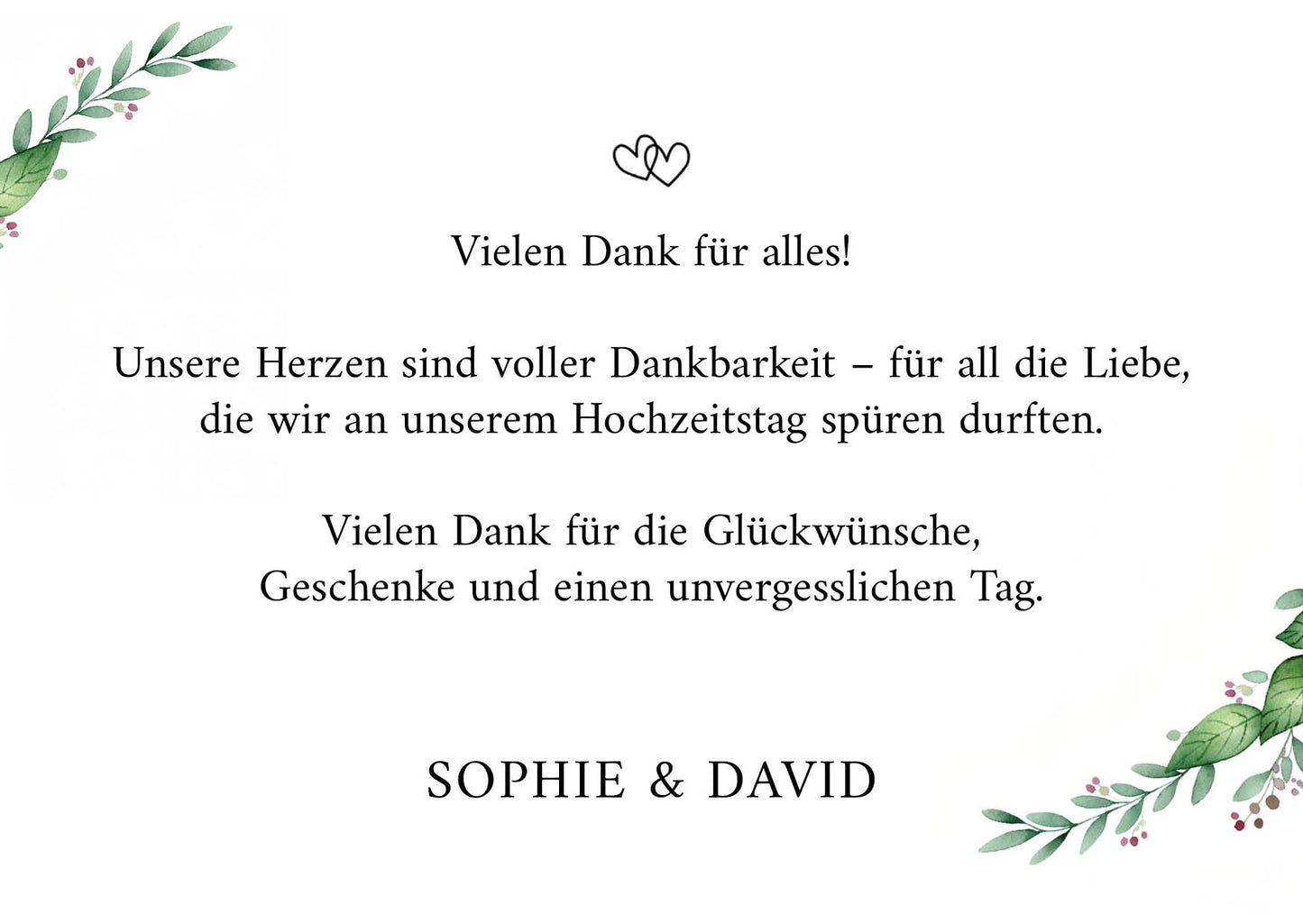 Danksagungskarten zur Hochzeit: Zarte Blüten mit Foto