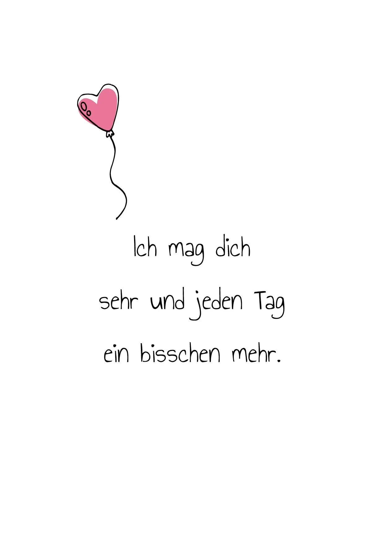 Grußkarte: Ich mag Dich sehr