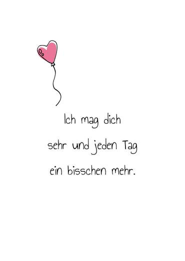 Grußkarte: Ich mag Dich sehr