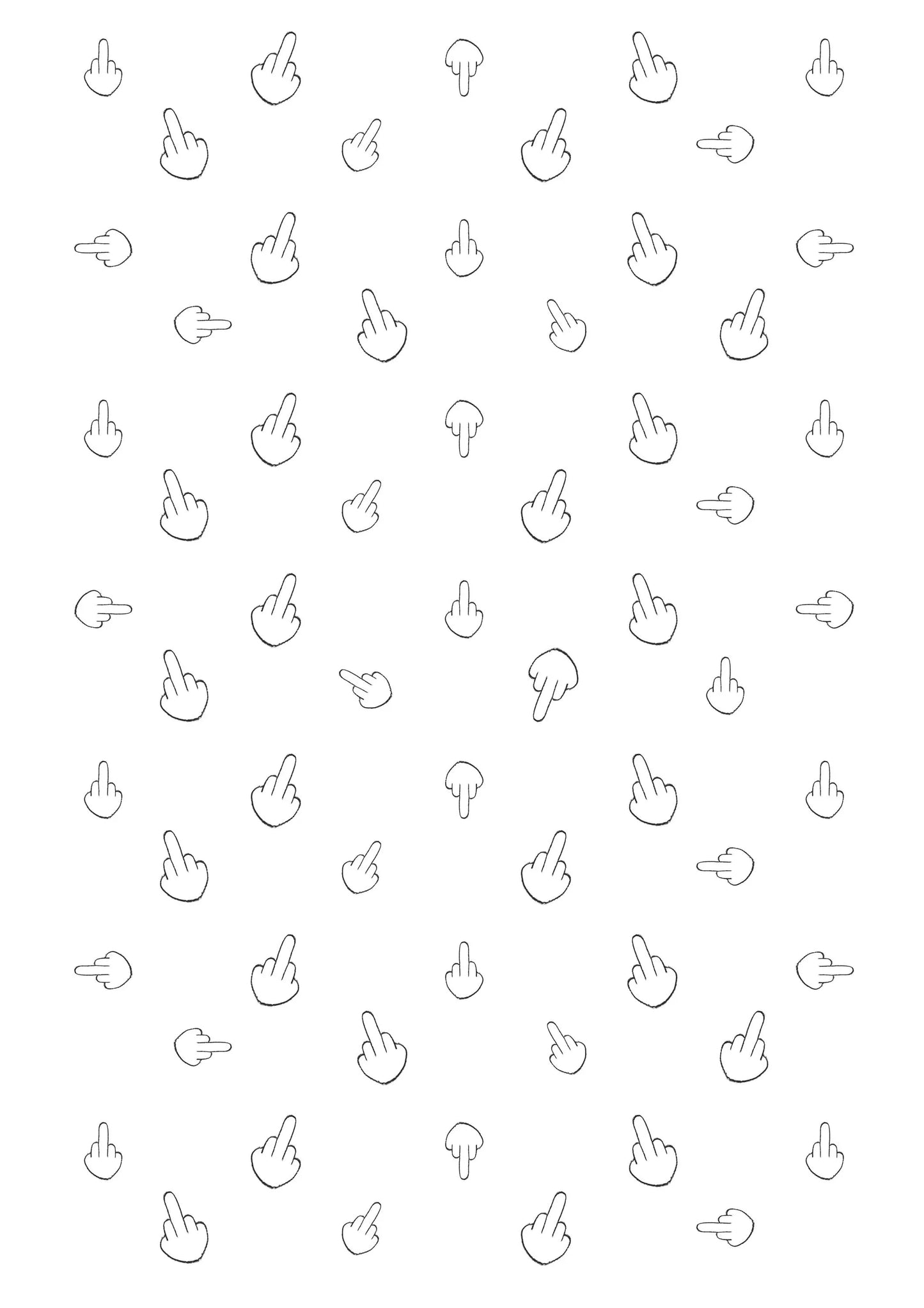 Lustiges Geschenkpapier Set 5 Bögen Mittelfinger Motiv zum Geburtstag, witzige Geschenkverpackung runder Geburtstag, DIN A2 Bogen