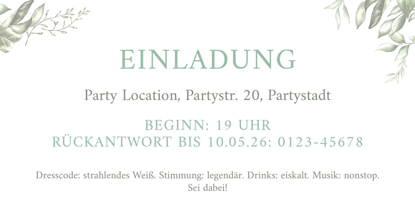 Einladung zur White Party