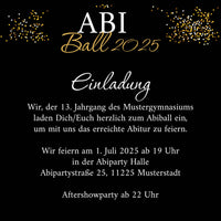 Einladung zum Abiball: Glamour