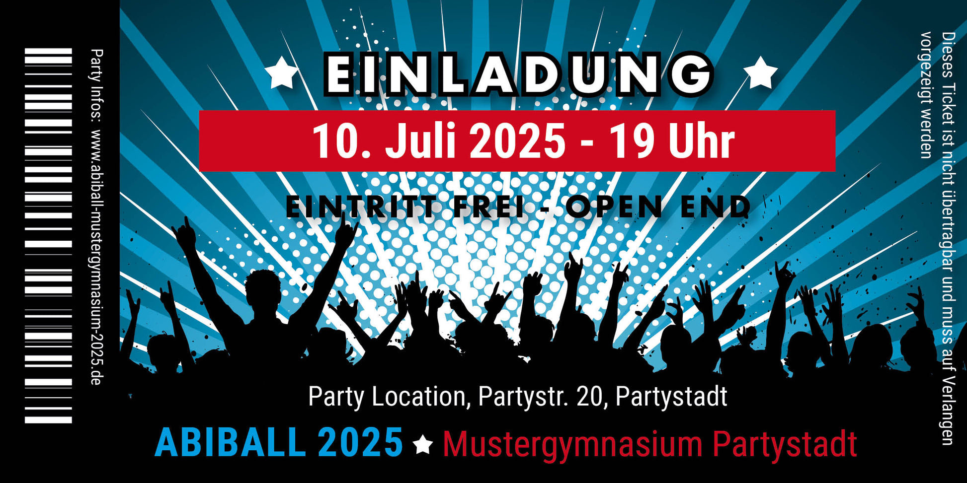 Einladung Abiball - Individuelle Einladung