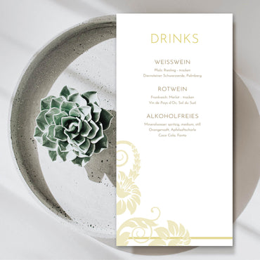 Menükarten: Pavillon - Individuelle Einladung