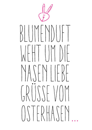 Oster Grußkarte: Blumenduft - weiß