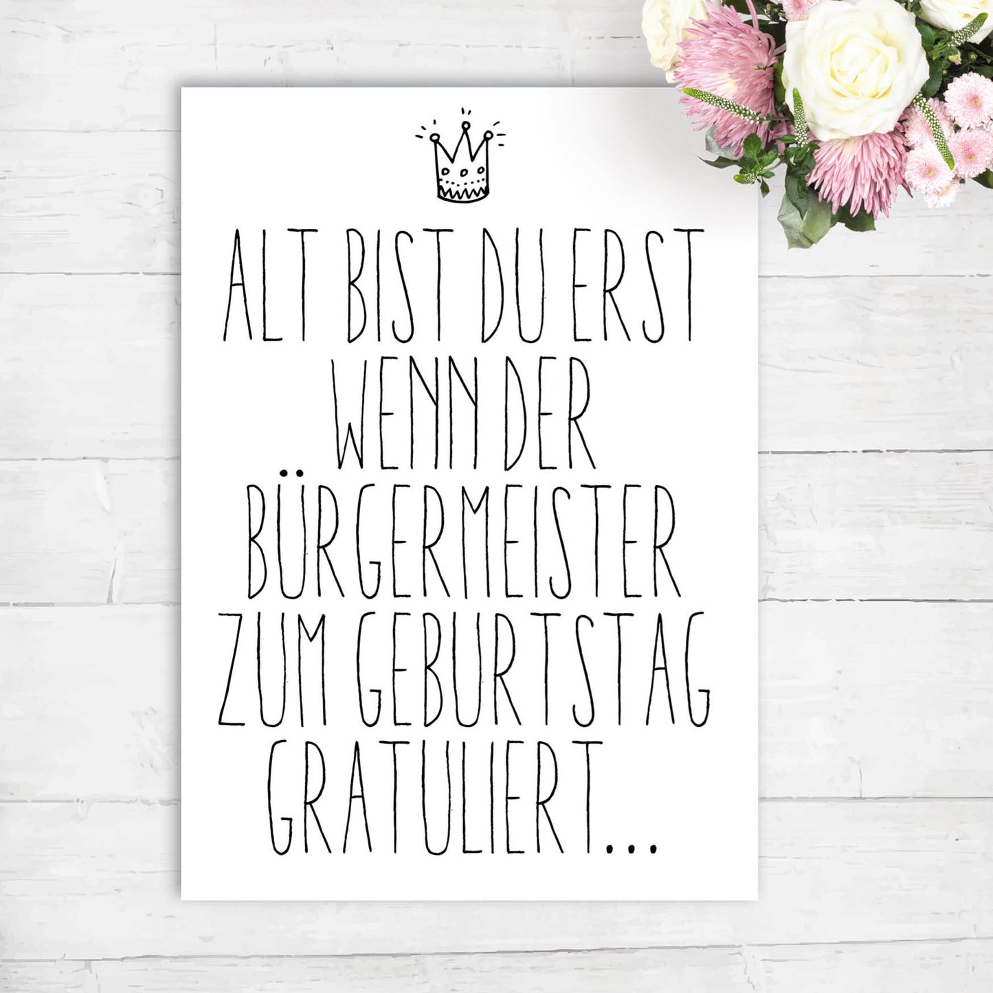 Glückwunsch - Postkarte: Bürgermeister