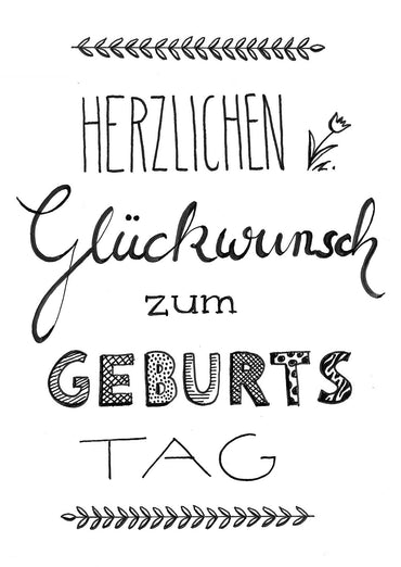 Geburtstagskarte: Herzlichen Glückwunsch