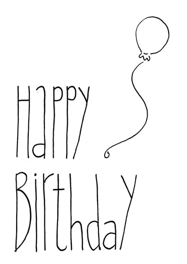 Geburtstagskarte: Herzlichen Glückwunsch Handlettering