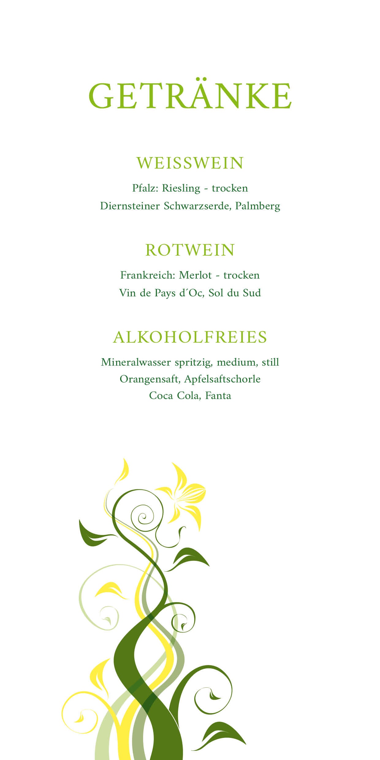 Menükarten: Lebe Deinen Traum - Individuelle Einladung