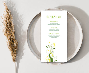 Menükarten: Lebe Deinen Traum - Individuelle Einladung