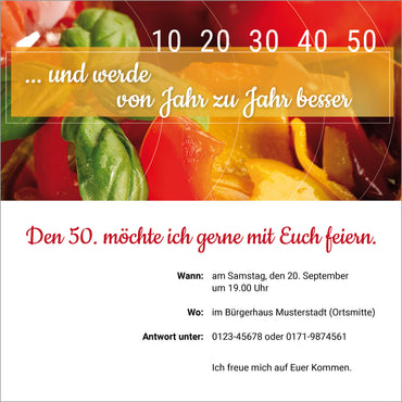 Einladung zum 50. Geburtstag: Ich altere nicht - Ich mariniere... Individuelle Einladung