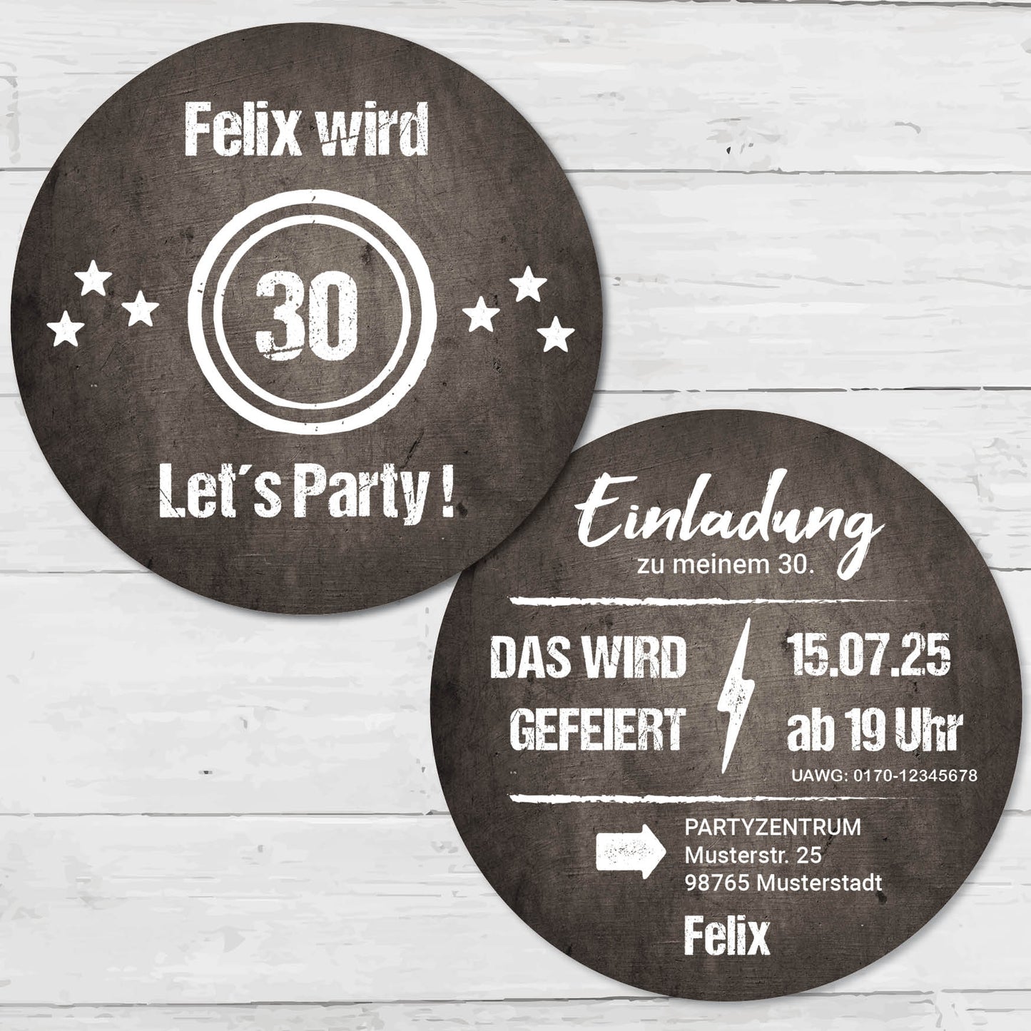 Bierdeckel Einladung: Let´s Party! - Individuelle Einladung