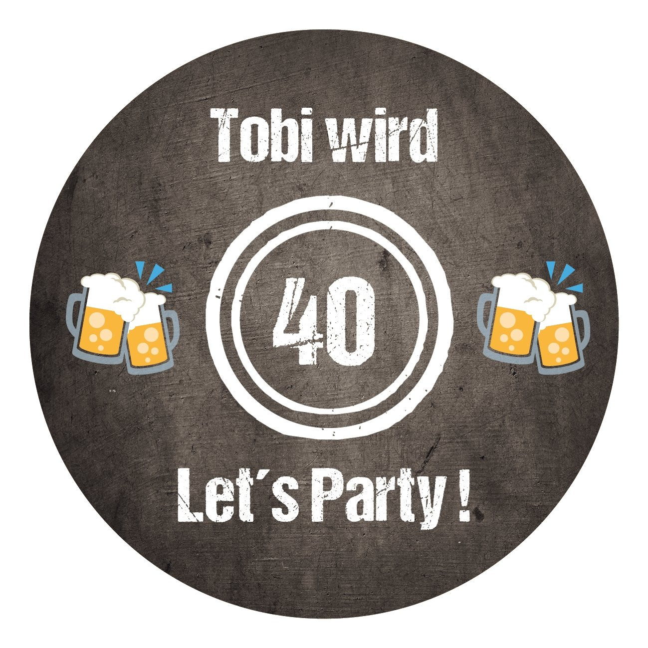 Bierdeckel Einladung: Let´s Party! - Individuelle Einladung