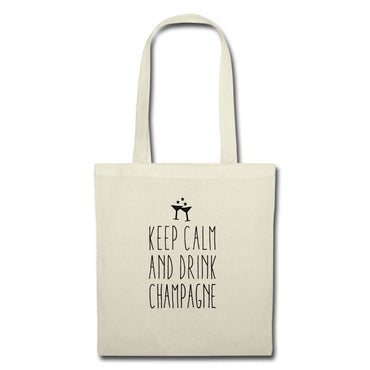 Bio-Stoffbeutel "Drink Champagne" - Individuelle Einladung