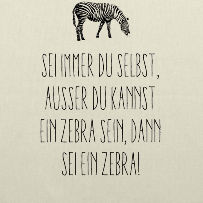 Bio-Stoffbeutel "Zebra" - Individuelle Einladung