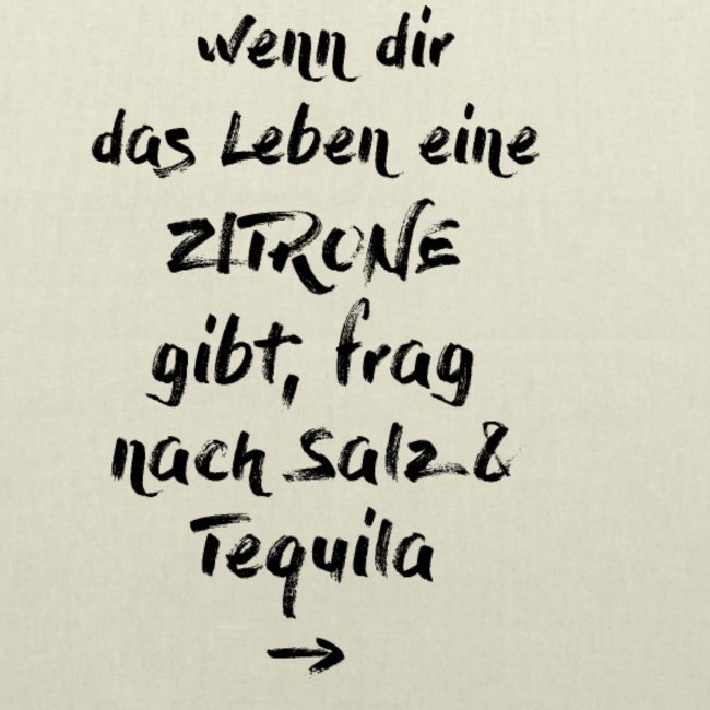 Bio-Stoffbeutel "Zitrone - Tequila" - Individuelle Einladung