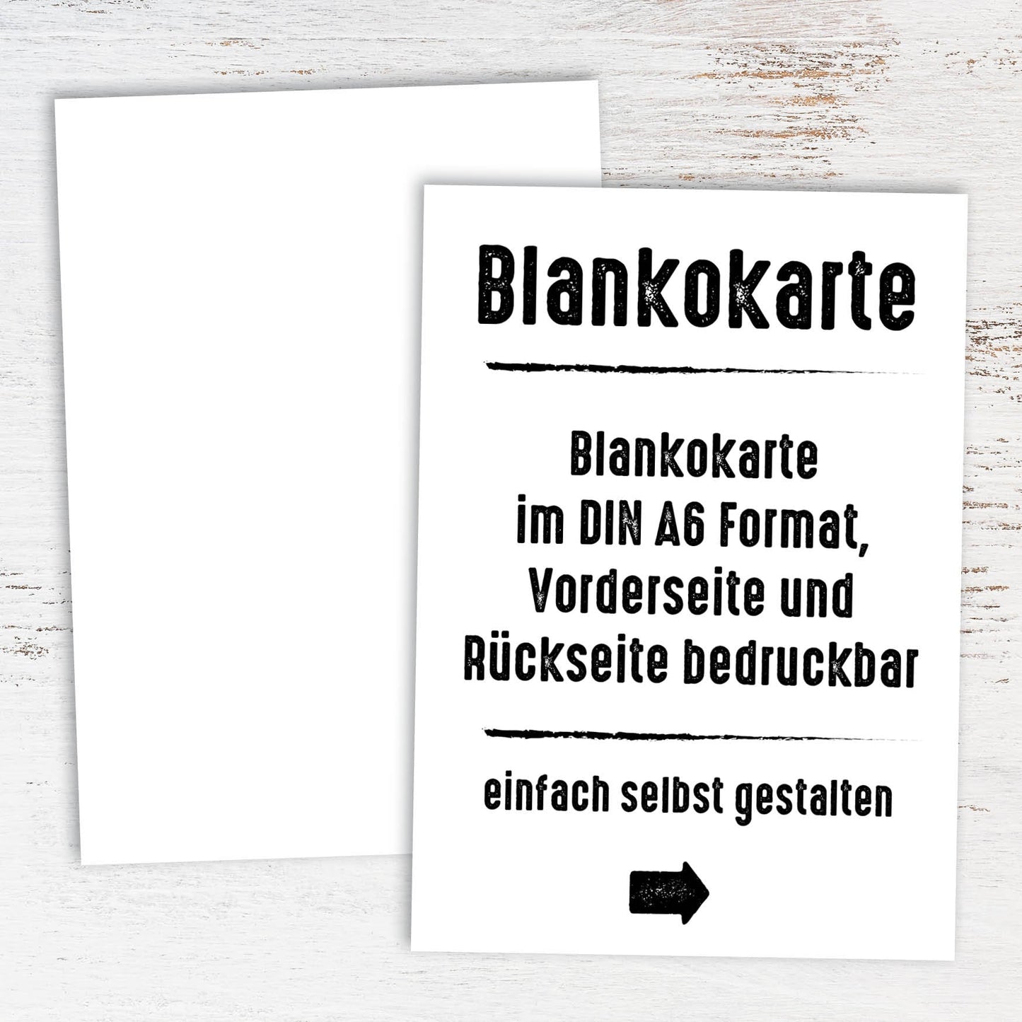 Blankokarte DIN A6 - Hochformat weiß Individuelle Einladung