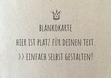 Blankokarte - DIN A6 Querformat mit Naturpapier Hintergrund Individuelle Einladung