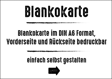 Blankokarte DIN A6 - Querformat weiß Individuelle Einladung