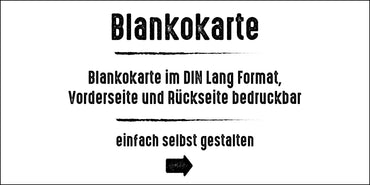 Blankokarte DIN Lang - Querformat weiß Individuelle Einladung