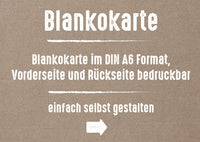 Blankokarte Rustikal in DIN A6 - Querformat Individuelle Einladung