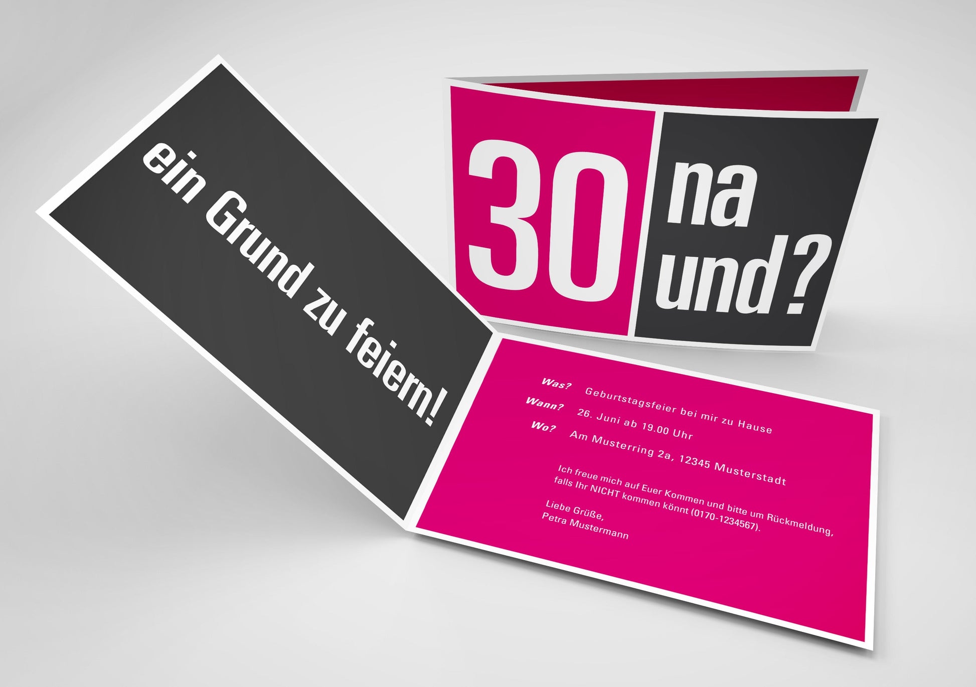 Einladung zum 30. Geburtstag: 30 na und? Individuelle Einladung